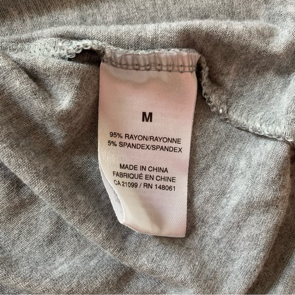 ARDENE Lightweight Ruffle Sleeve Grey T-Shirt | M - Picture 5 of 6